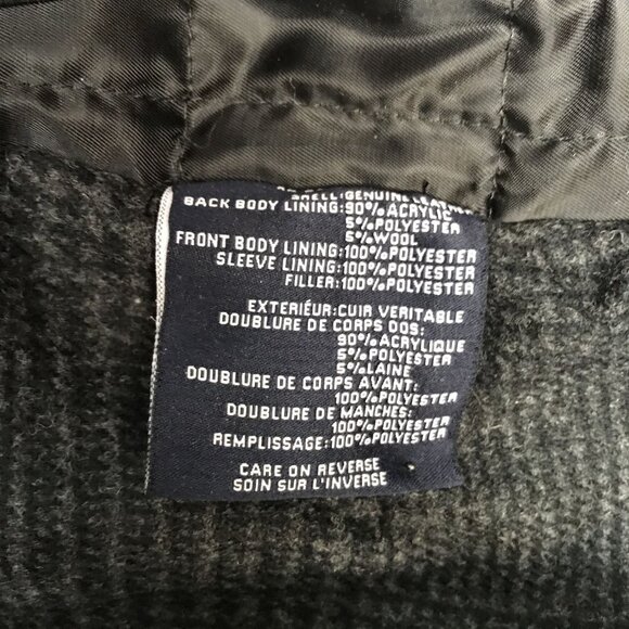 Tommy Hilfiger Mens Black Leather Jacket Size L - Picture 5 of 13